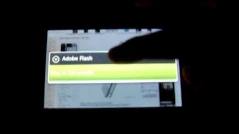 Adobe Flash Player 10.1 on HD2 running Android 2.1
