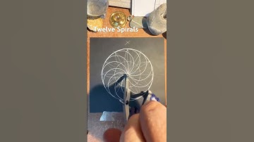 How to draw Twelve Spirals radiating around a Circle. Fast