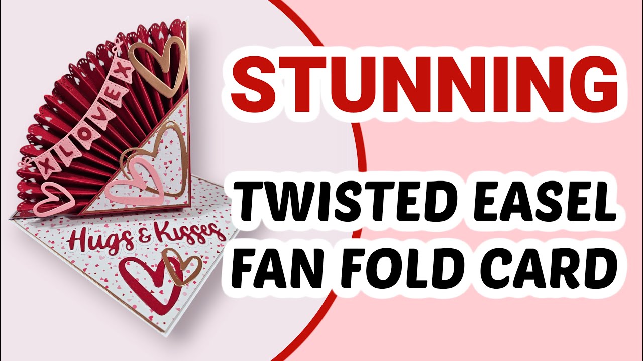 🤩STUNNING TWISTED EASEL FAN FOLD CARD!😍 SO EASY TO MAKE✂️