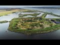 Tiengemeten en tiendgorzen luchtopname drone 4k