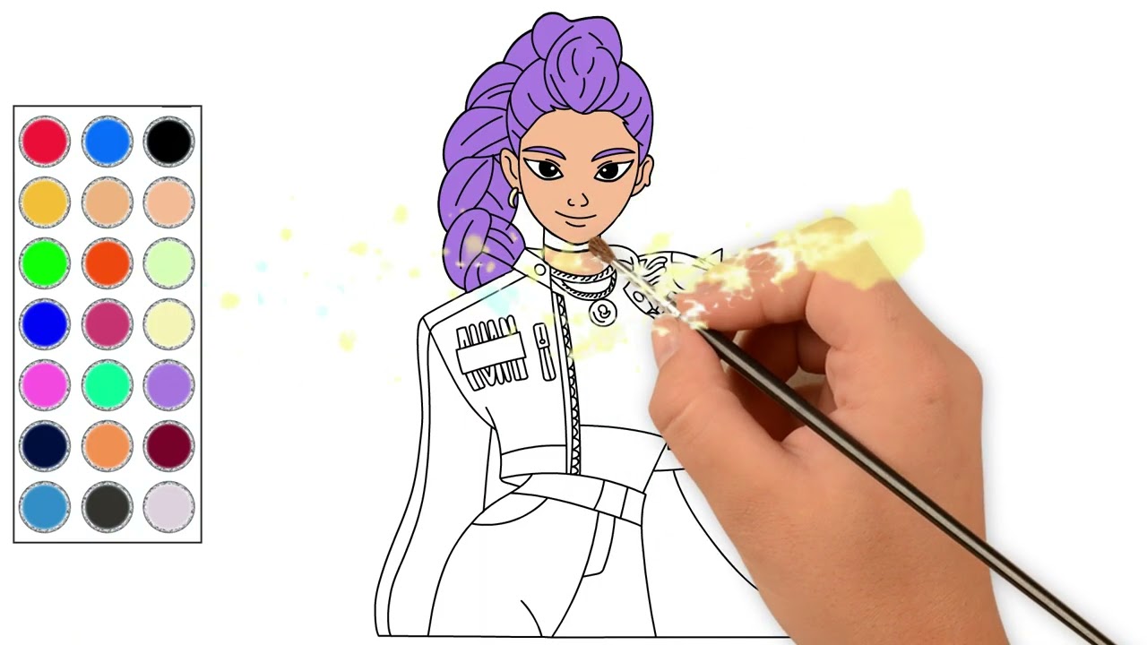 como dibujar y colorear a huntris dorada