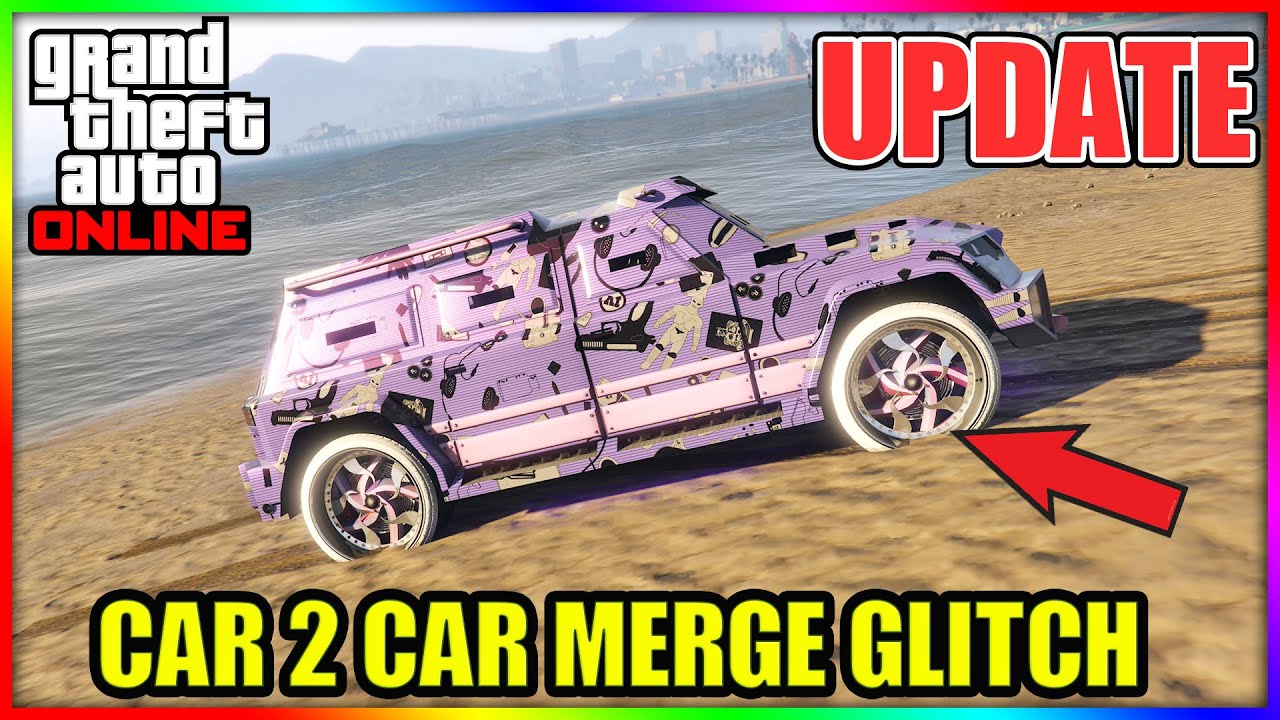 GTA 5 FULL CAR 2 CAR MERGE GLITCH HOW TO MAKE MODDED CARS BENNY MERGE
