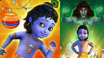 LITTLE KRISHNA 3D RUN PUTANA -  KRISHNA vs  Silver Dress  vs ANGRY CHANDRIKA
