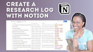 Organize Your Novel Research with Notion | How to Create a Research Log