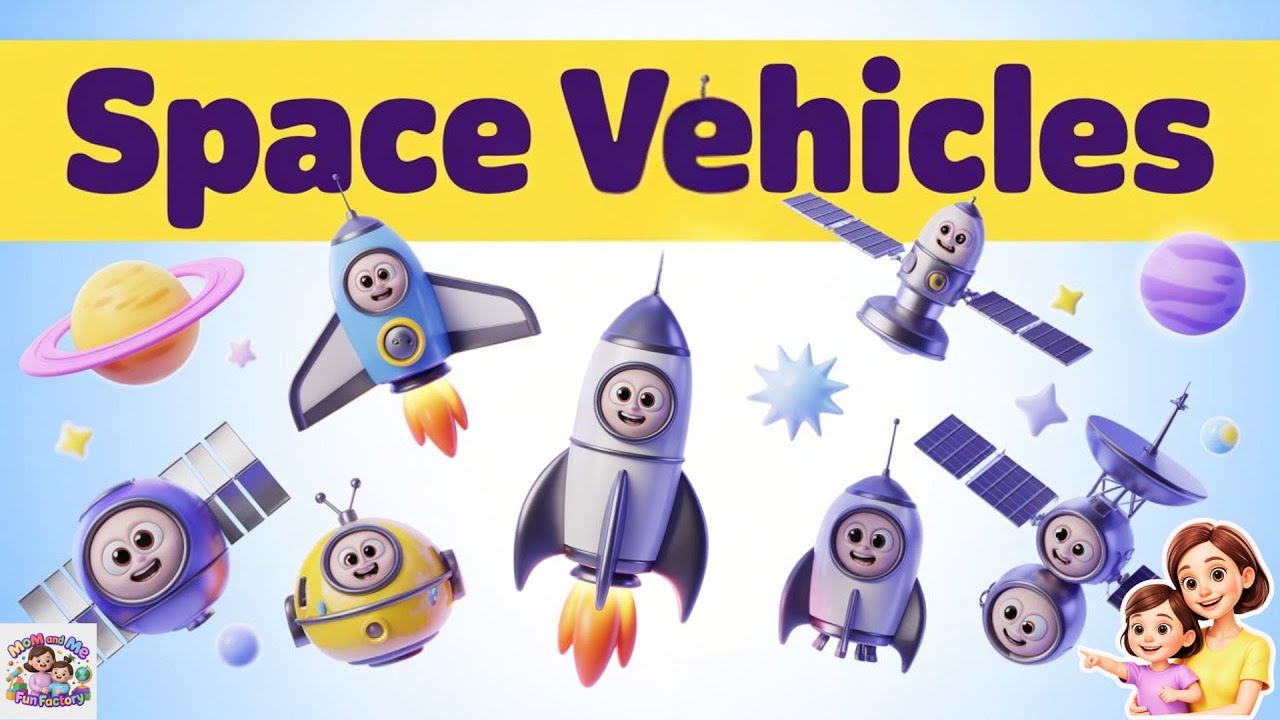 🚀 Space Vehicles for Kids! 🛰️ Learn Rockets, Spacecraft & Rovers | Fun ...