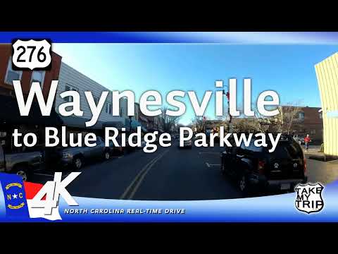 Waynesville to the Blue Ridge Parkway on Pigeon Rd & Cruso Rd - driving US 276 in the WNC Mountains
