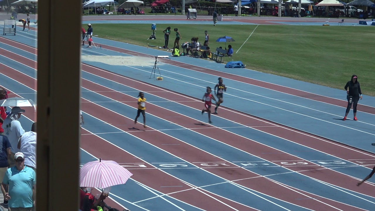 Girls 400 Meter Dash 10 years old Section 4 Finals 2019 AAU Gold Coast District Qualifier YouTube