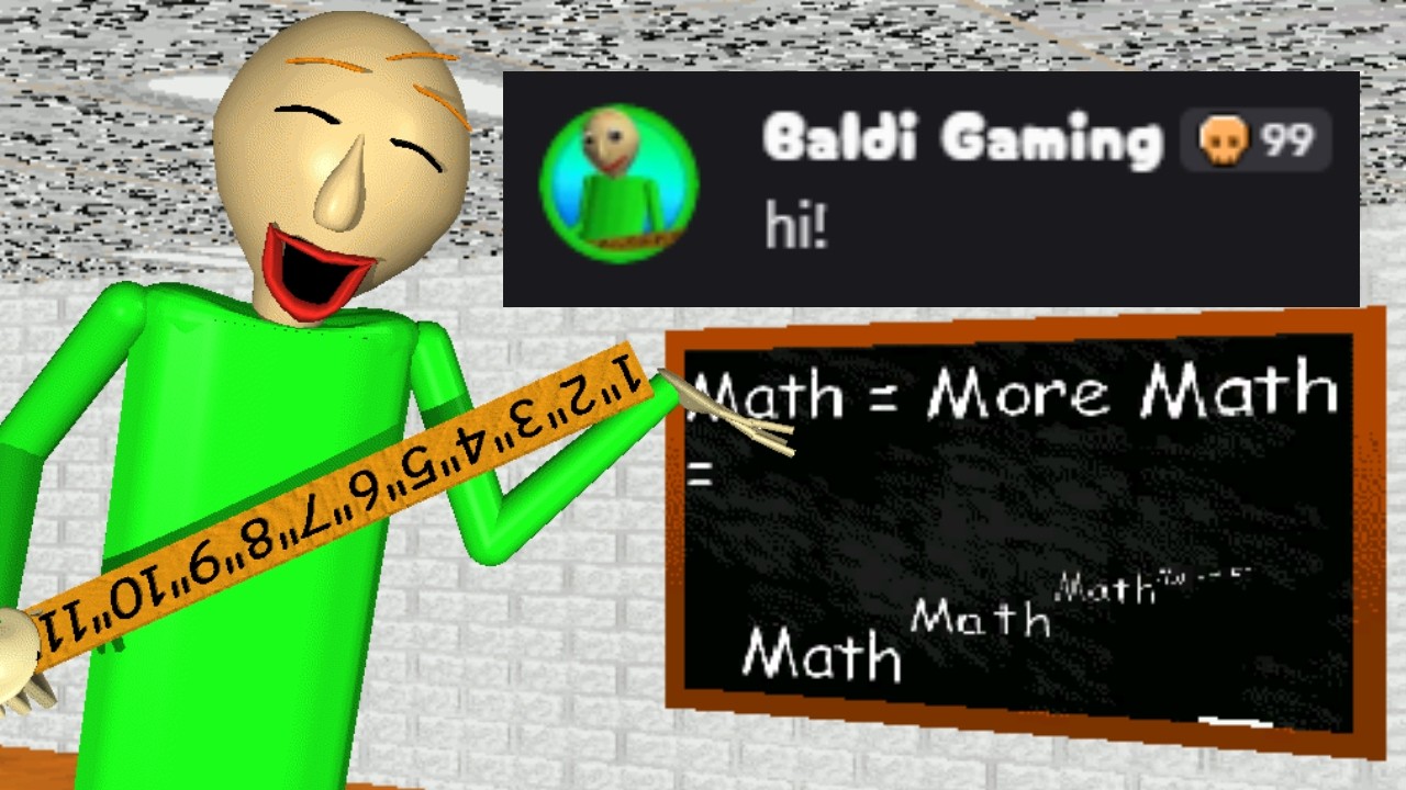 Playing Baldi's Basics With Baldi! - YouTube