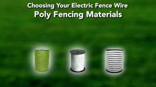 There are various types of wire you can use for your electric fence, and each type has its own advantages. This video from Zareba®, 
