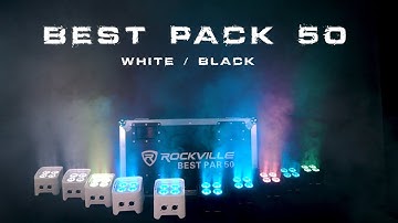 (DEMO) Rockville BEST PACK 50 BLACK & WHITE - 8 Battery Wash with Wireless DMX and Charging Case
