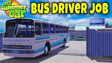 BUS DRIVER SIMULATOR JOB from MAP EXPANSION with BUS DEPOT - My Summer Car