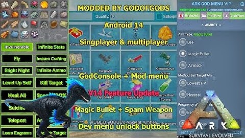 1Mod Menu Apk  Ark Mobile|God Console 😳 Unlimited Amber 🤑 Prime Pass | No Crash 10+14 Working