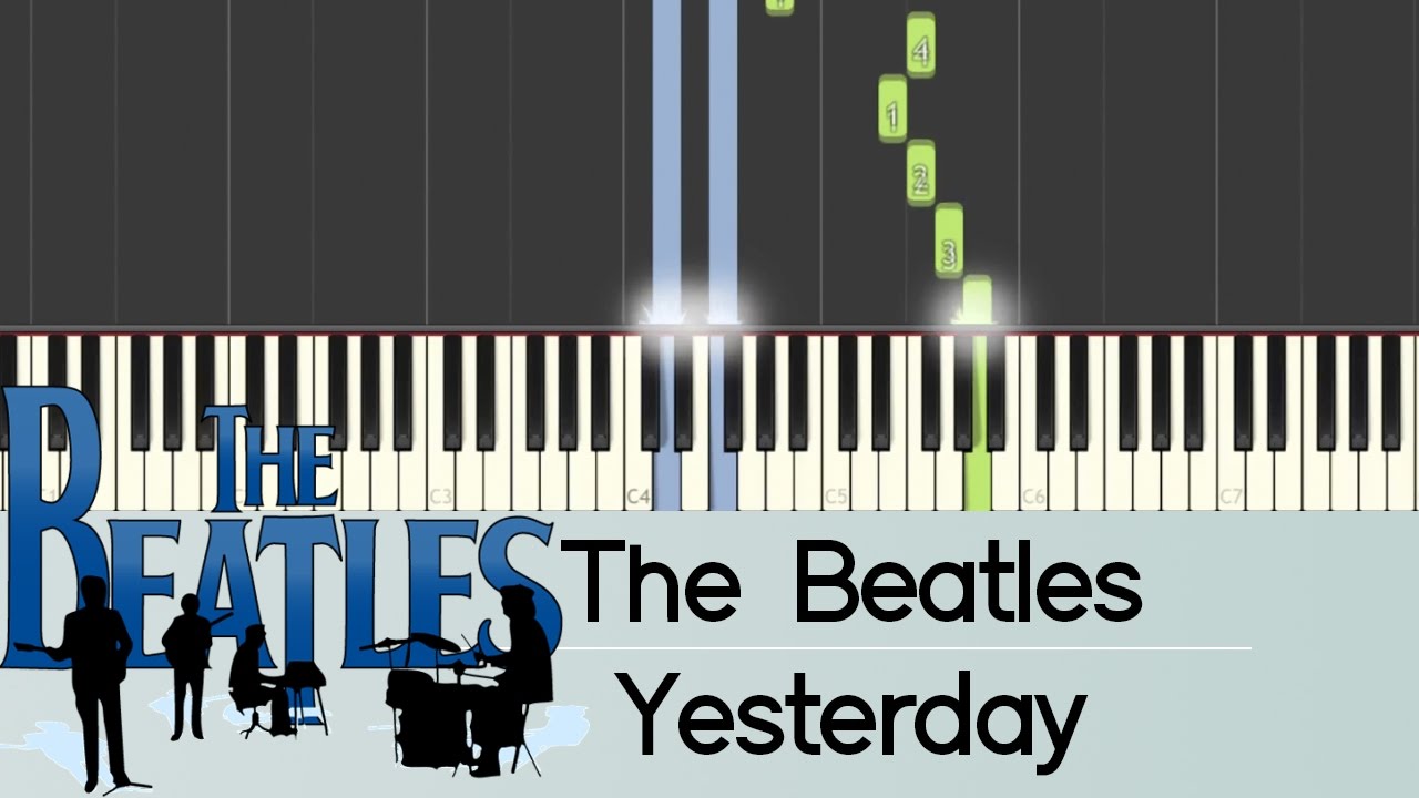 The Beatles - Yesterday - EASY Piano Tutorial (Finger Hints) - YouTube