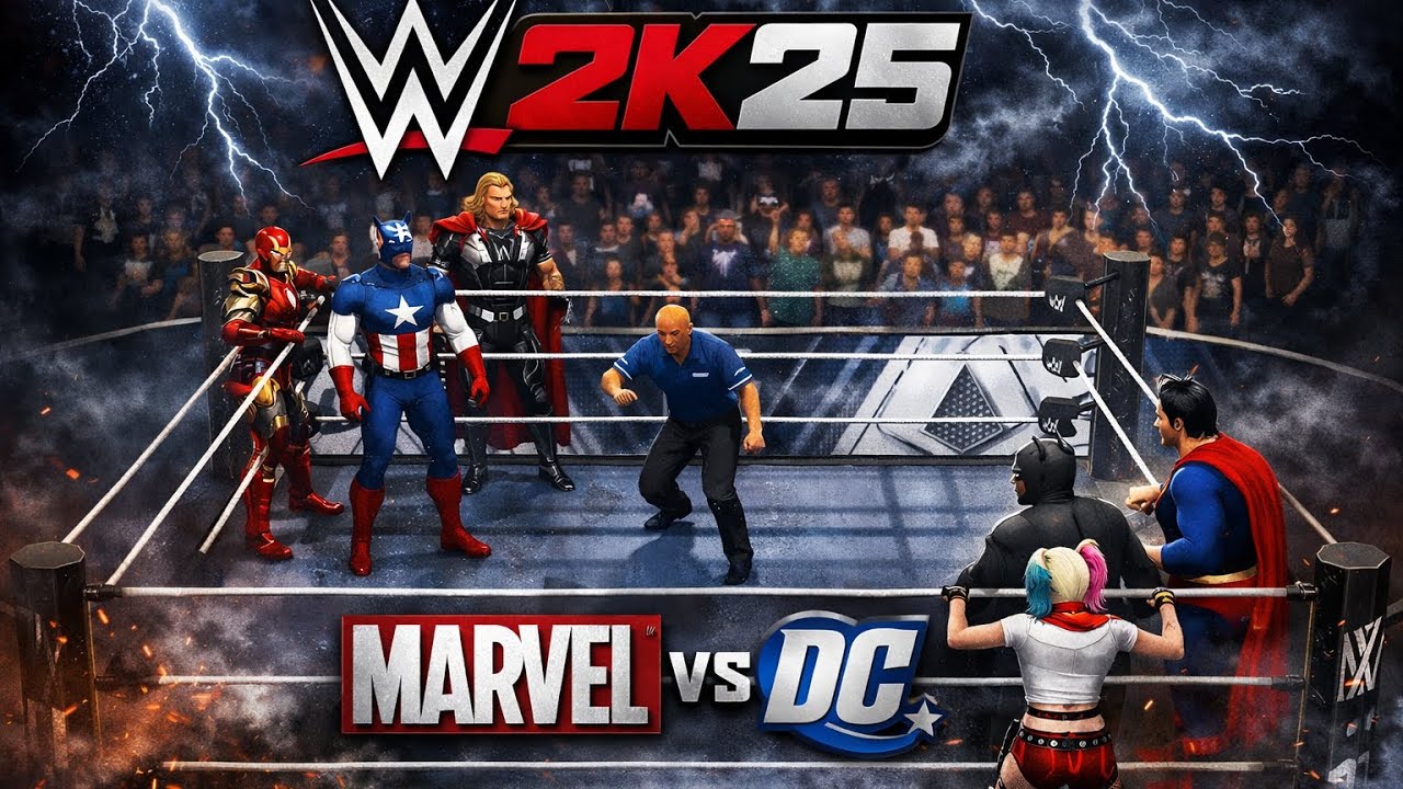 WWE 2K25 TEAM MARVEL VS TEAM DC 