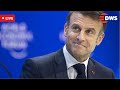 LIVE: French President Macron Delivers Major Address at Davos WEF | Global Economy & Security | AC15