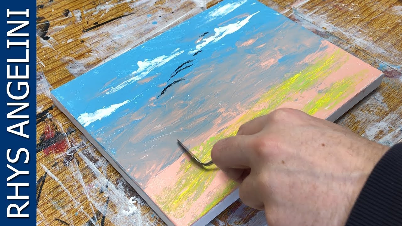 How to Paint an Abstract Landscape Easy Tutorial YouTube