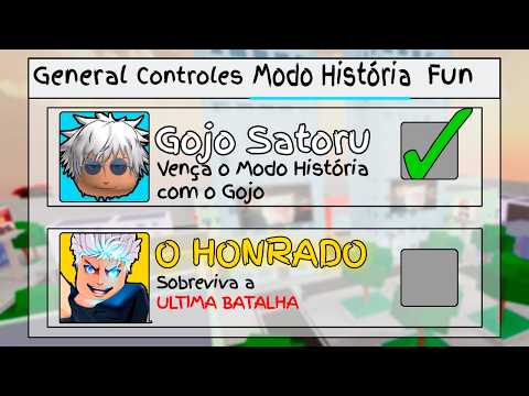 Zerei o MODO HISTÓRIA do GOJO do Jujutsu Shenanigans