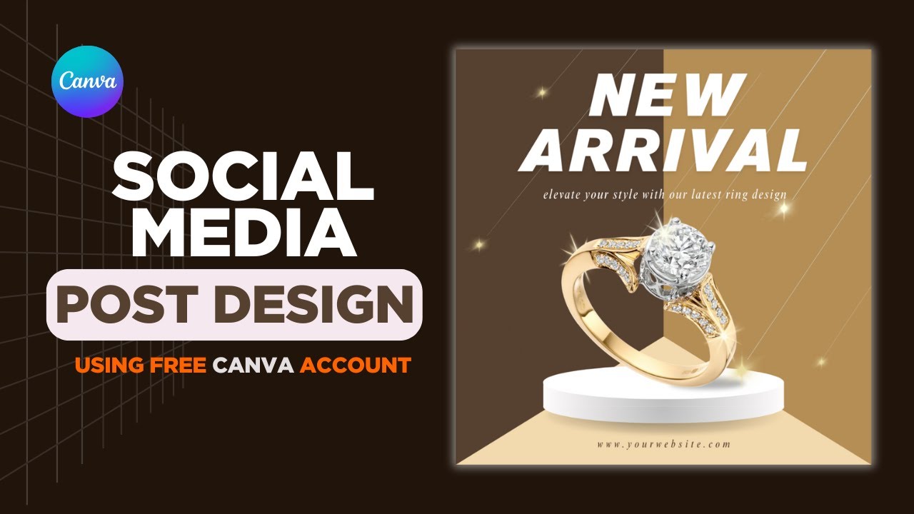 Social Media Post Design in Canva | Free Canva Tutorial for Product Ads ...
