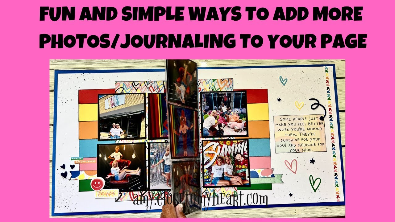 Easy Interactive Way To Add More Photos/Journaling To Your Layout YouTube