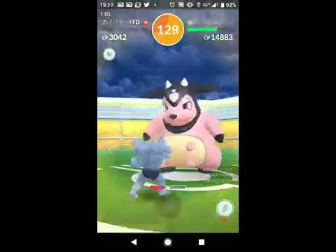 【ポケモンGO】ソロレイド修行 vsミルタンク(しねんのずつき・のしかかり、曇) ブースト有り