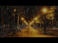 Rain sounds on quiet park for sleeping | Listening to the sound of rain falling to relax your mind