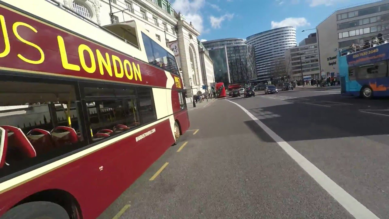 Brompton vs Big Bus london westminster/bad driver or bad cycling? YouTube