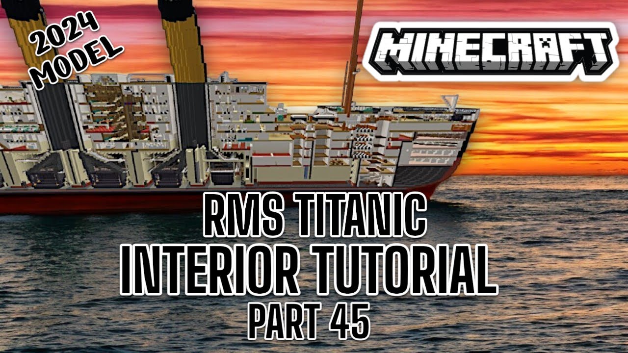 Minecraft: Учебное пособие по интерьеру RMS Titanic (модель 2024 года), часть 45