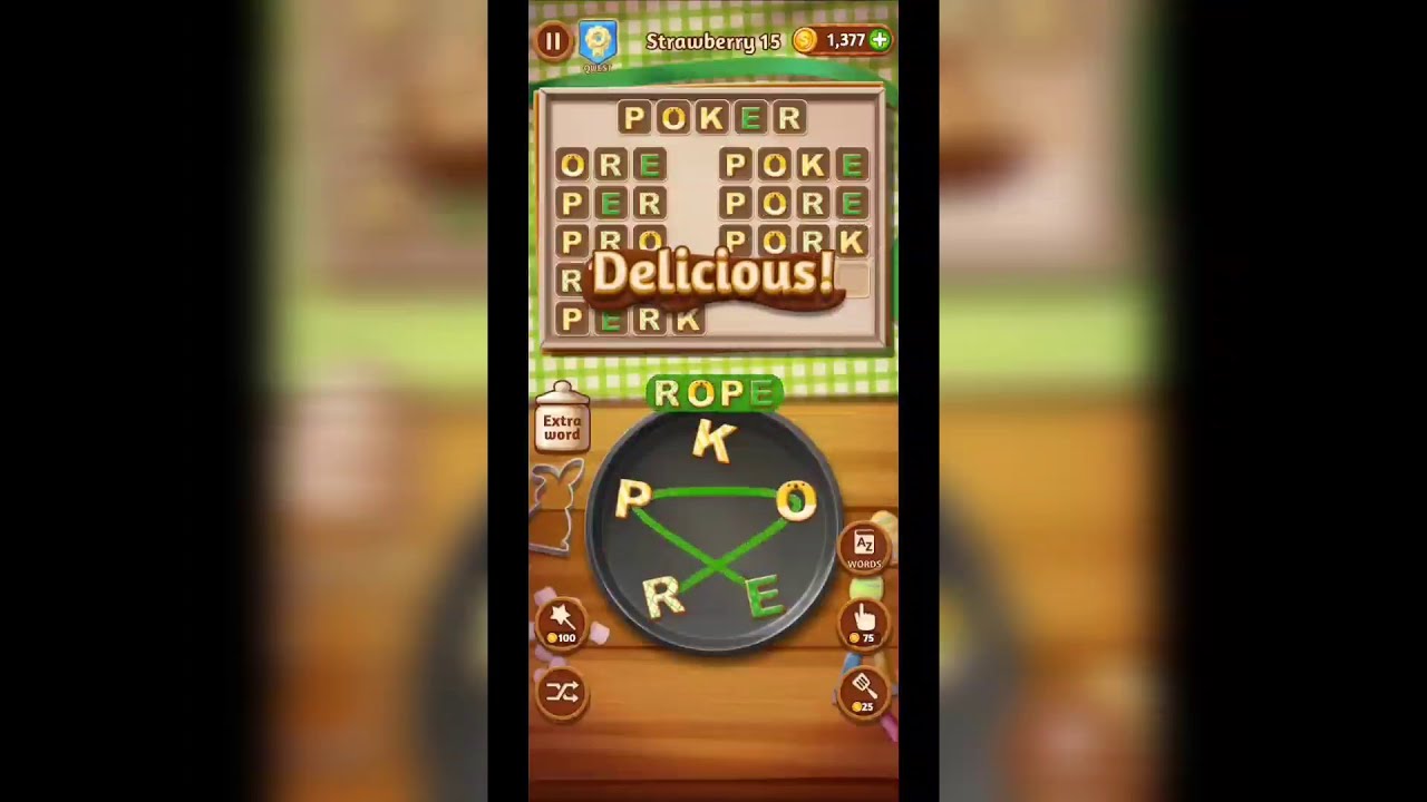 Word Cookies Strawberry Level 15 Solved