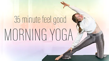 35 min Morning Yoga To Feel Good (Vinyasa Flow For All Levels) - YogaCandi