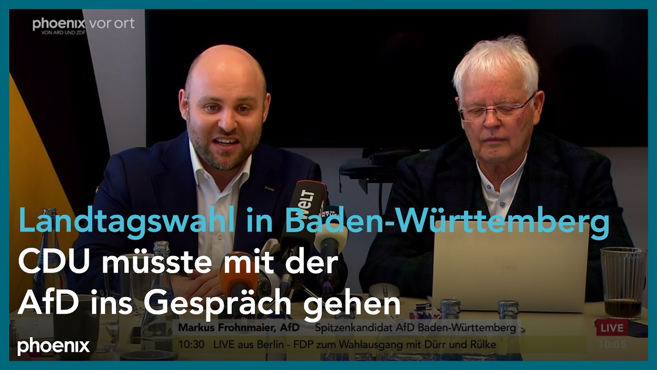 Pressekonferenz der AfD zur Landtagswahl in Baden-Württemberg am 09.03.26