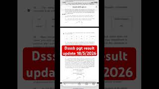 Dsssb latest pgt update 2026 😱| 17/24 Sanskrt result out 💯| #shorts #viral #dsssb #pgt #tgtresult
