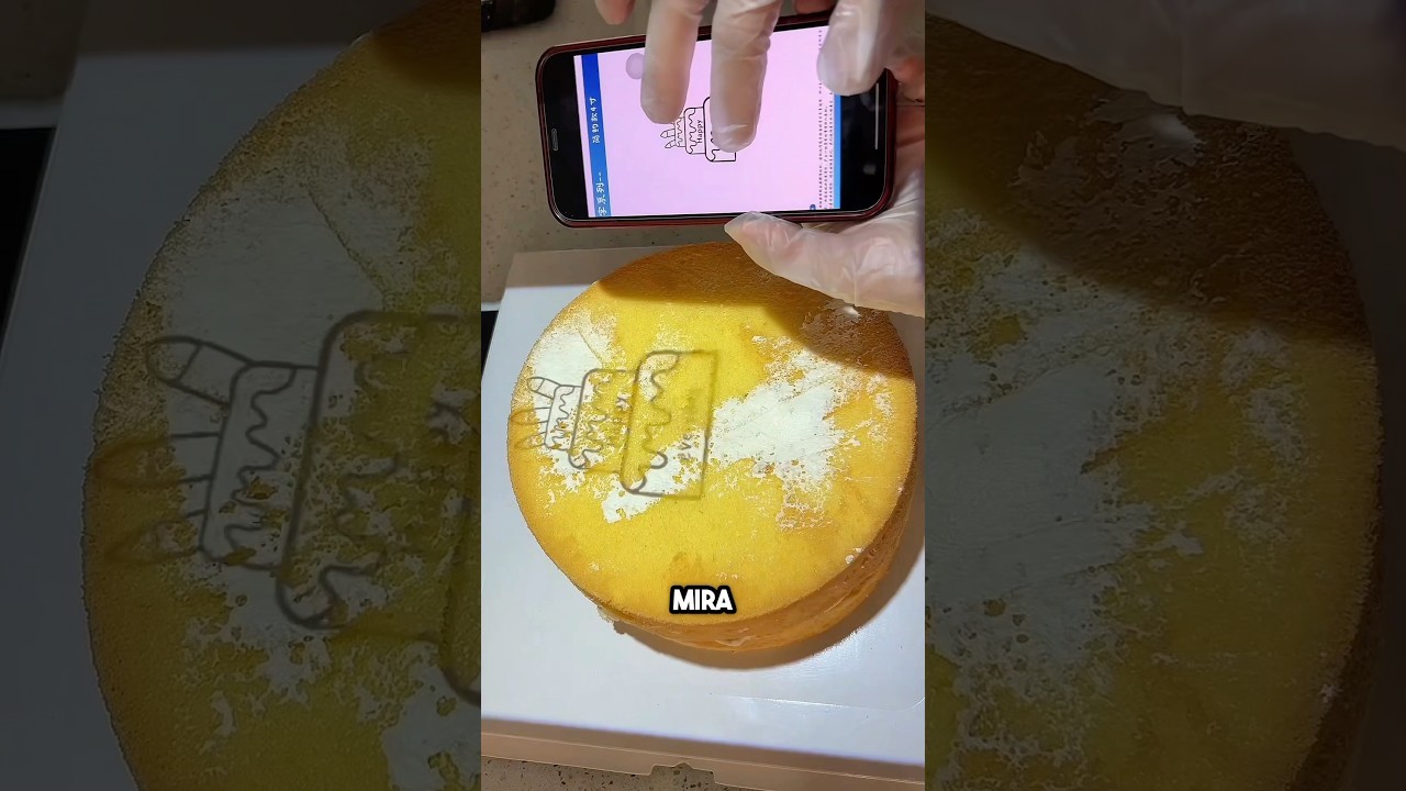 Proceso de elaboración de pasteles con proyector 😳