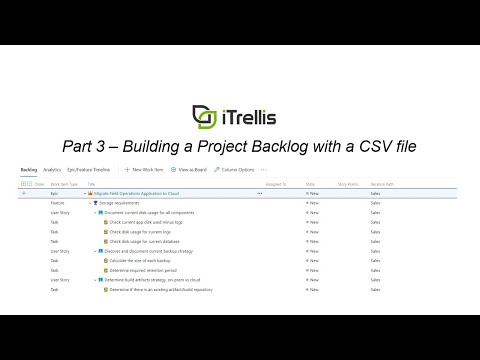 Mastering Azure DevOps - Part 3: Create Your Product Backlog with an Excel (CSV) Upload