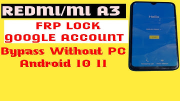 MI A3 FRP Bypass | LATEST SECURITY WITHOUT PC | Android 11/12 | New Method 100% Working