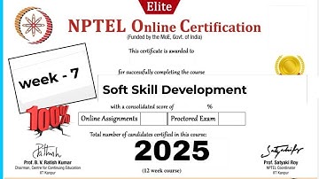 Soft Skill Development week - 7 Assignment Answers || NPTEL 2025