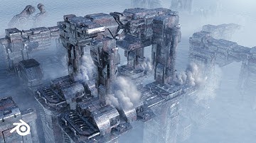 Made this scene and futuristic spaceship animation inside Blender 2.9 | Breakdown | 2020