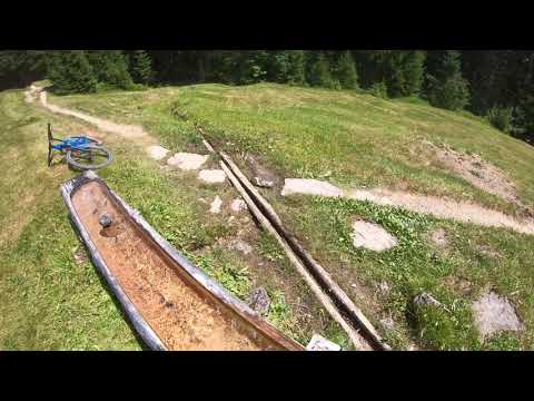 Drinking Fresh Swiss Mountain Water while Mountain Biking in the Bernese Alps