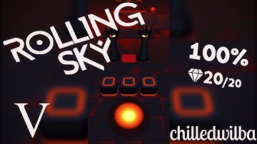 Rolling Sky - Level 5 100% 20/20 GEMS COMPLETE