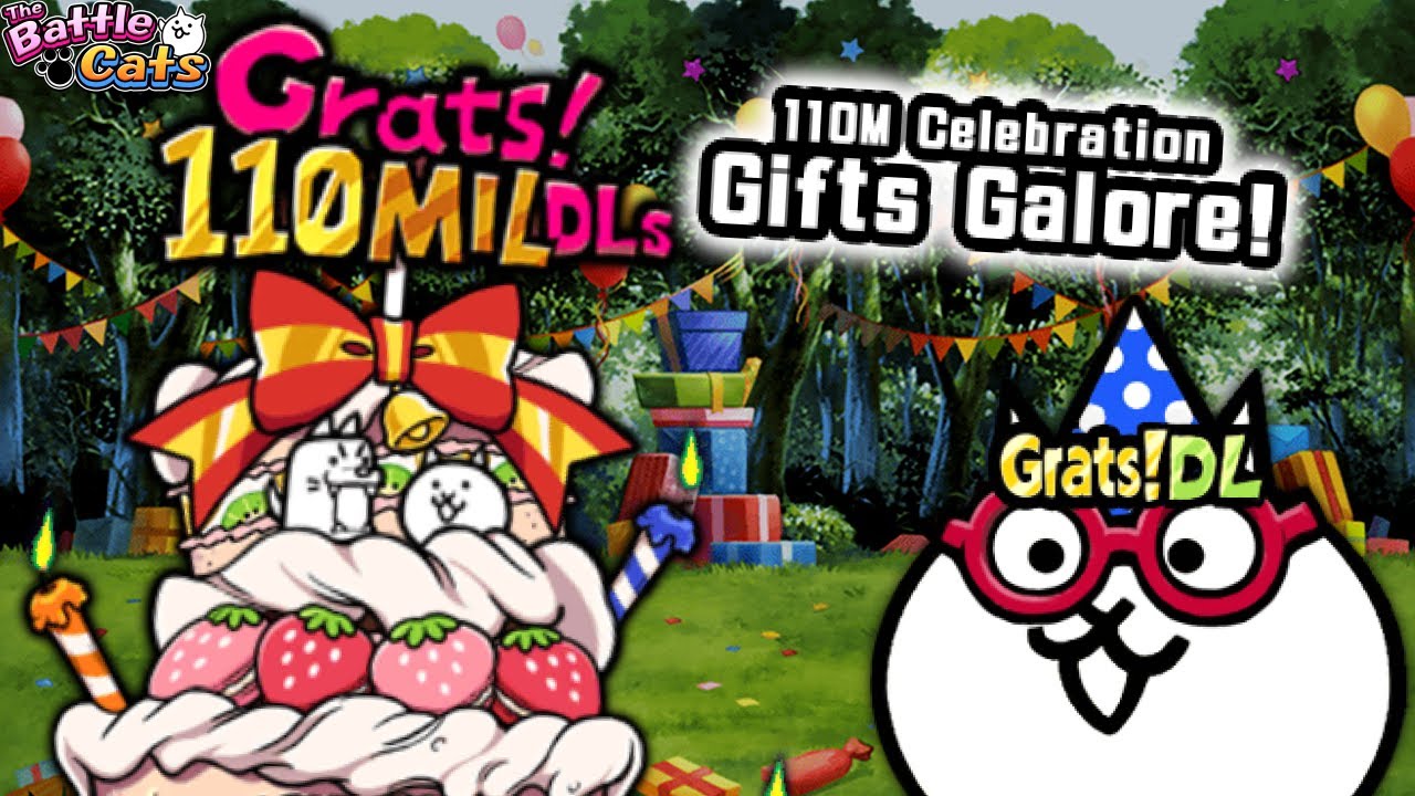 The Battle Cats - 110M Celebration Gifts Galore! [110 Million Downloads]