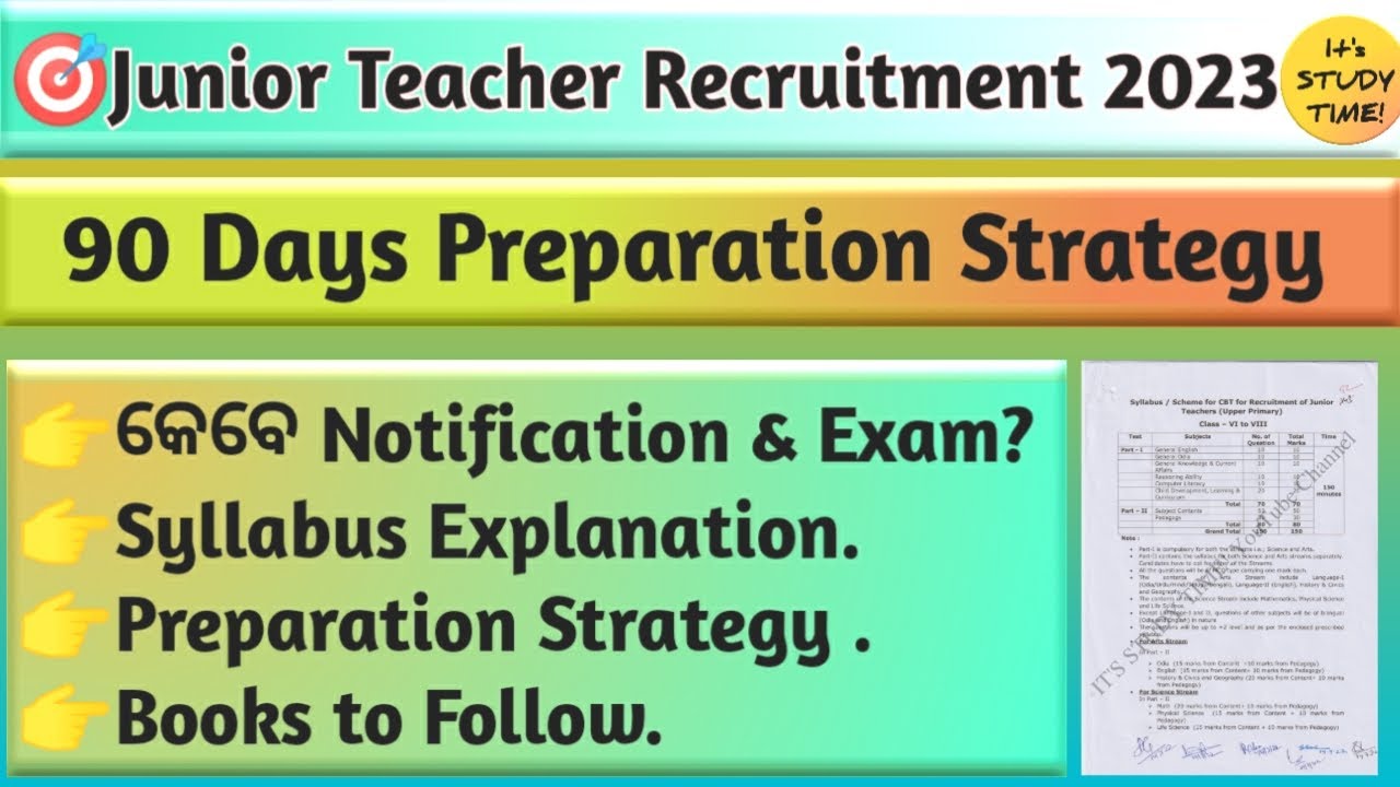🎯Junior teacher recruitment 2023 || Preparation Strategy || Syllabus Explanation || Books & Classes