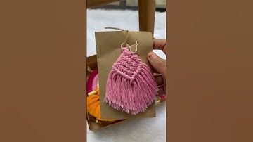 Macrame keychain, macrame earrings, macrame car charm