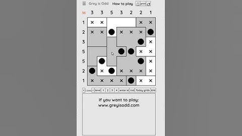 Grey is Odd - Today grids. Solution level 3 7X7 dated 03-02-2024