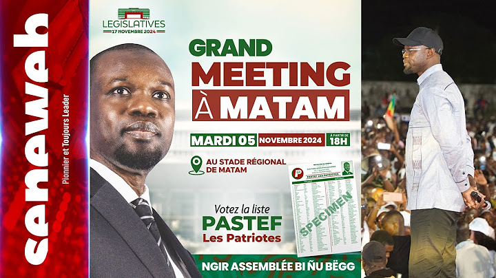[ DIRECT ] Suivez le grand meeting de Ousmane Sonko à Matam ( Législatives 2024 )