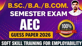 Soft Skill Training For Employability 3Rd Semester 2026