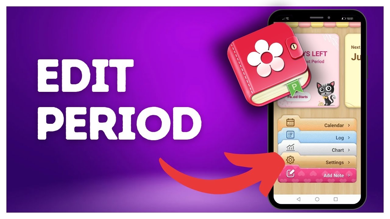 How to edit period on Period Calendar? - YouTube