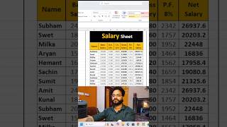 Excel Me Salary Sheet Kaise Banaye? 💰 | MS Excel Tutorial #Shorts