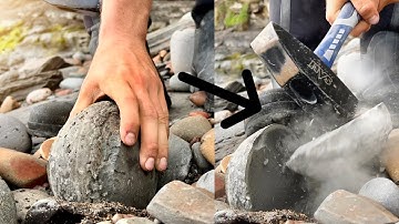 Fossil Hunter Examines SOLID Limestone Nodule! Cracking Rocks for Ammonites | Fossil Hunter