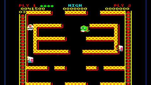 BBC Micro Bobble Bubble gameplay.