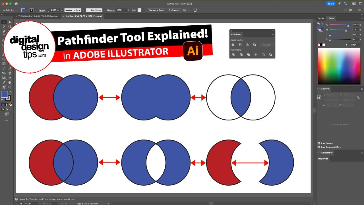 How to Use the Pathfinder Panel in Adobe Illustrator (Full Overview)