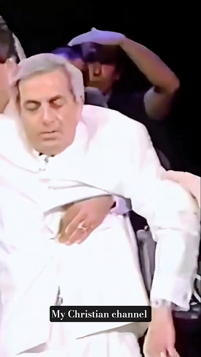 pr benny falls under the power of God